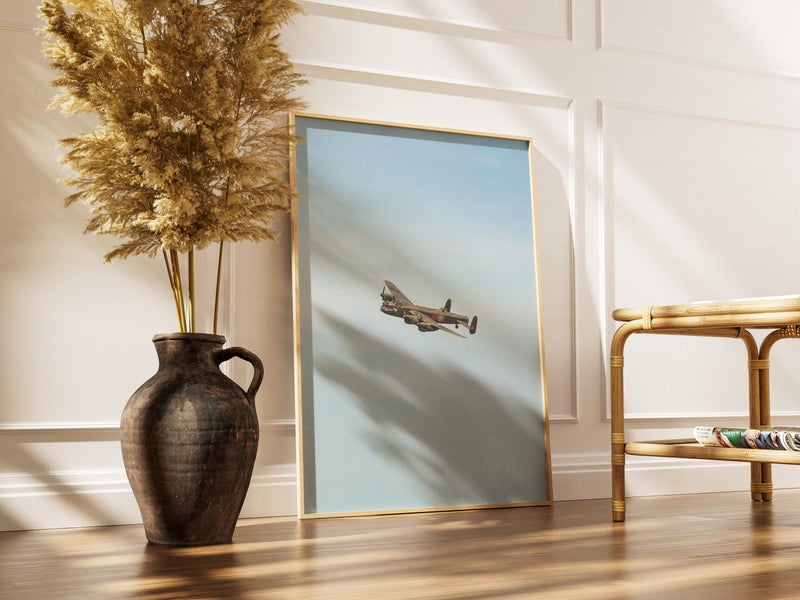 TNESSENTIAL Avro Lancaster Print | WW2 RAF Aviation Art Poster | Minimalist Bomber Command History - Image 2