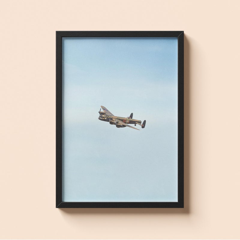 TNESSENTIAL Avro Lancaster Print | WW2 RAF Aviation Art Poster | Minimalist Bomber Command History - Image 1