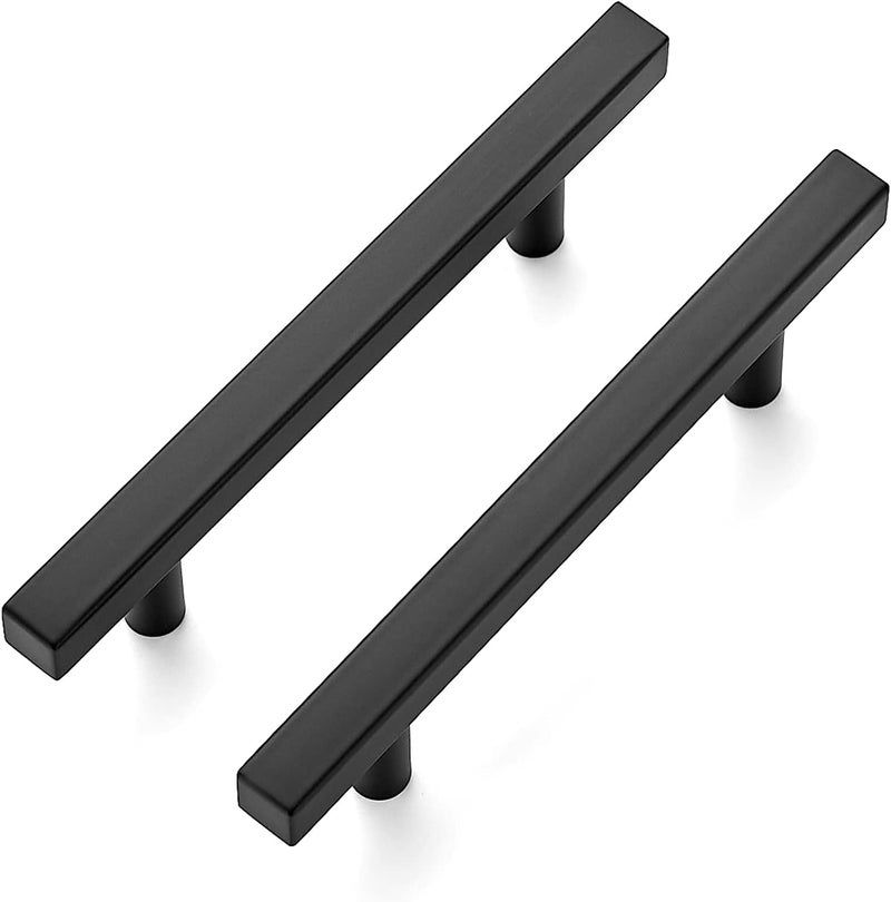 Ravinte 55 Pack 6'' Square Cabinet Pulls Matte Black Stainless Steel Kitchen Drawer Pulls Cabinet Handles 6”Length, 3-3/4” Hole Center - Image 1