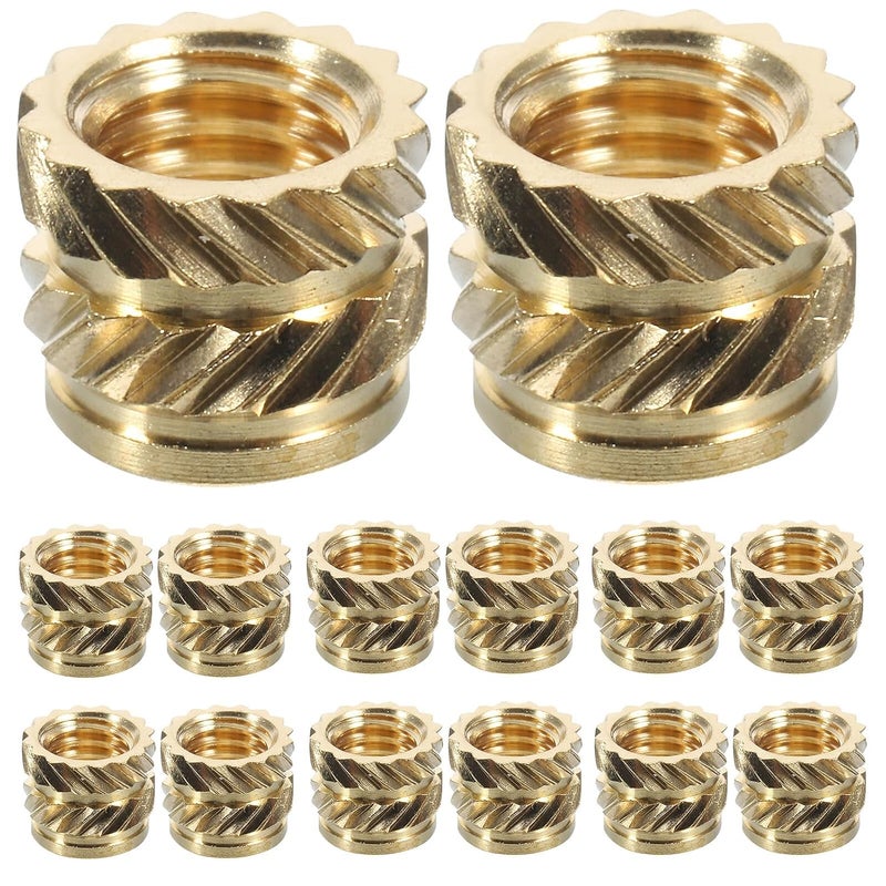 50pcs M5 Brass Knurled Threaded Inserts Nuts Heat Set Embedment Threaded Inserts for 3D Printer Components Replacement Female Thread Nut - Image 1