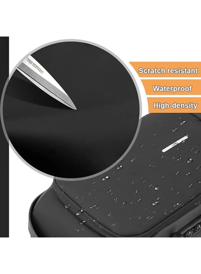 UNISEX Sling Shoulder Backpack USB Charging Sport Sling Anti-Theft Shoulder Bag, Waterproof -blue - Image 5