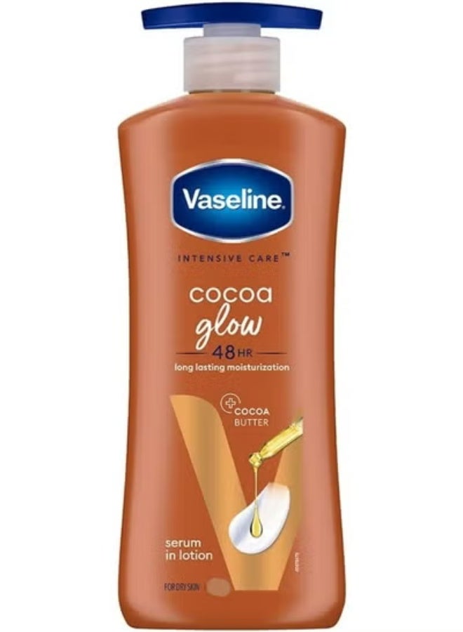 فازلين لوشن العناية المركزة للجسم بالكاكاو المشع 600 مل