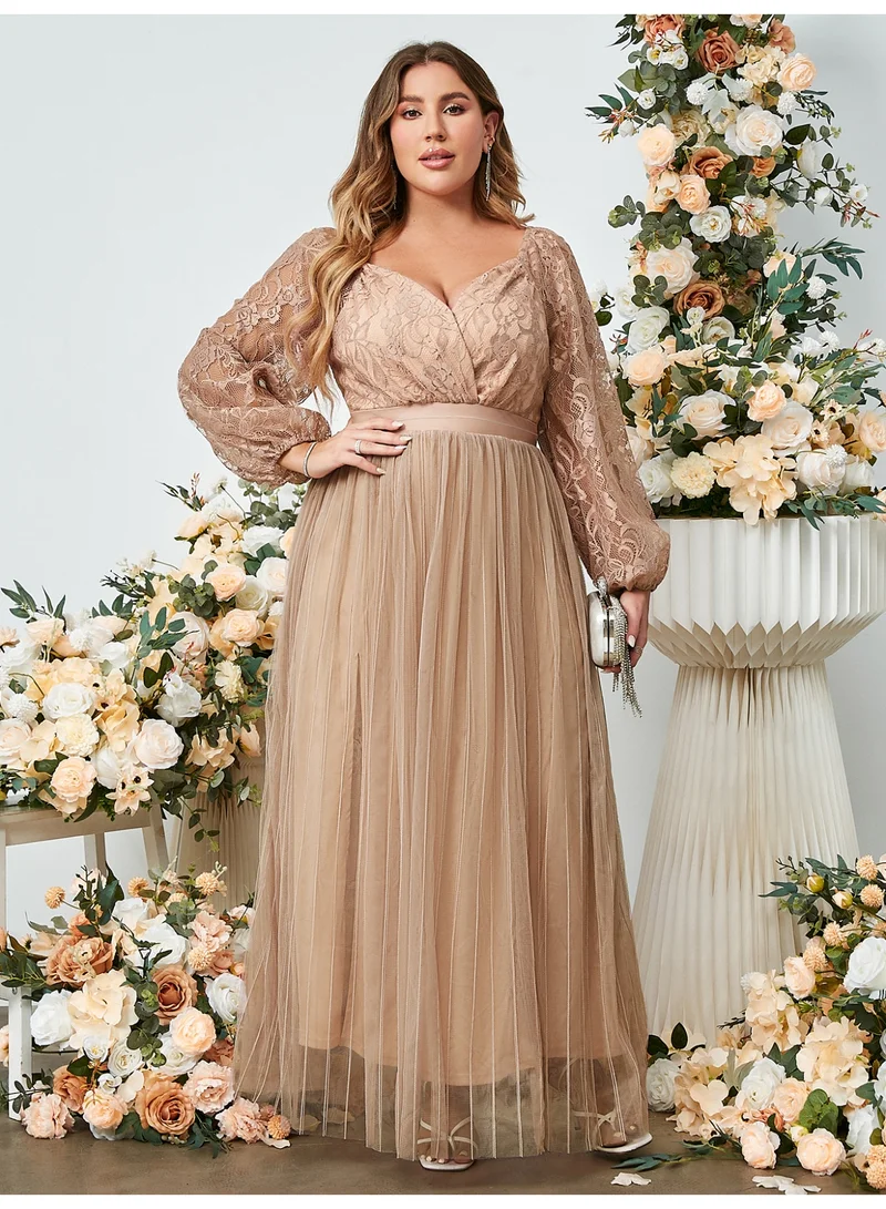 SIMPLEE Oversized women's dress suitable for curvy women's flowing skirt