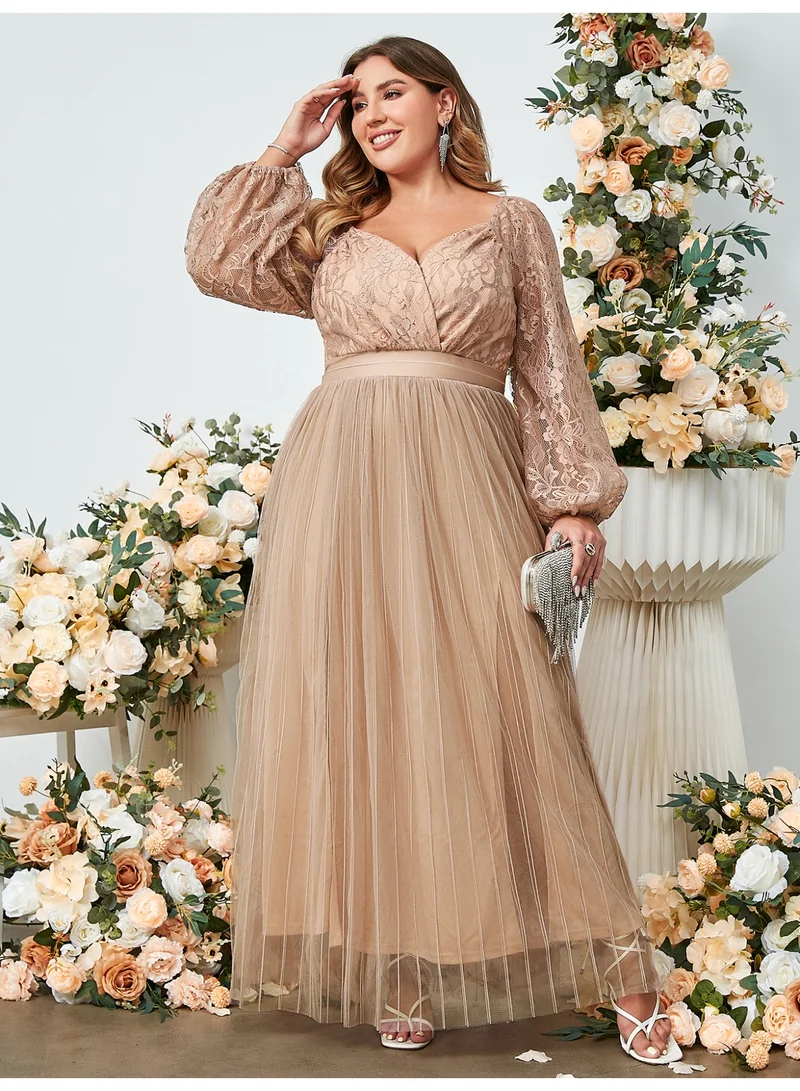 SIMPLEE Oversized women's dress suitable for curvy women's flowing skirt