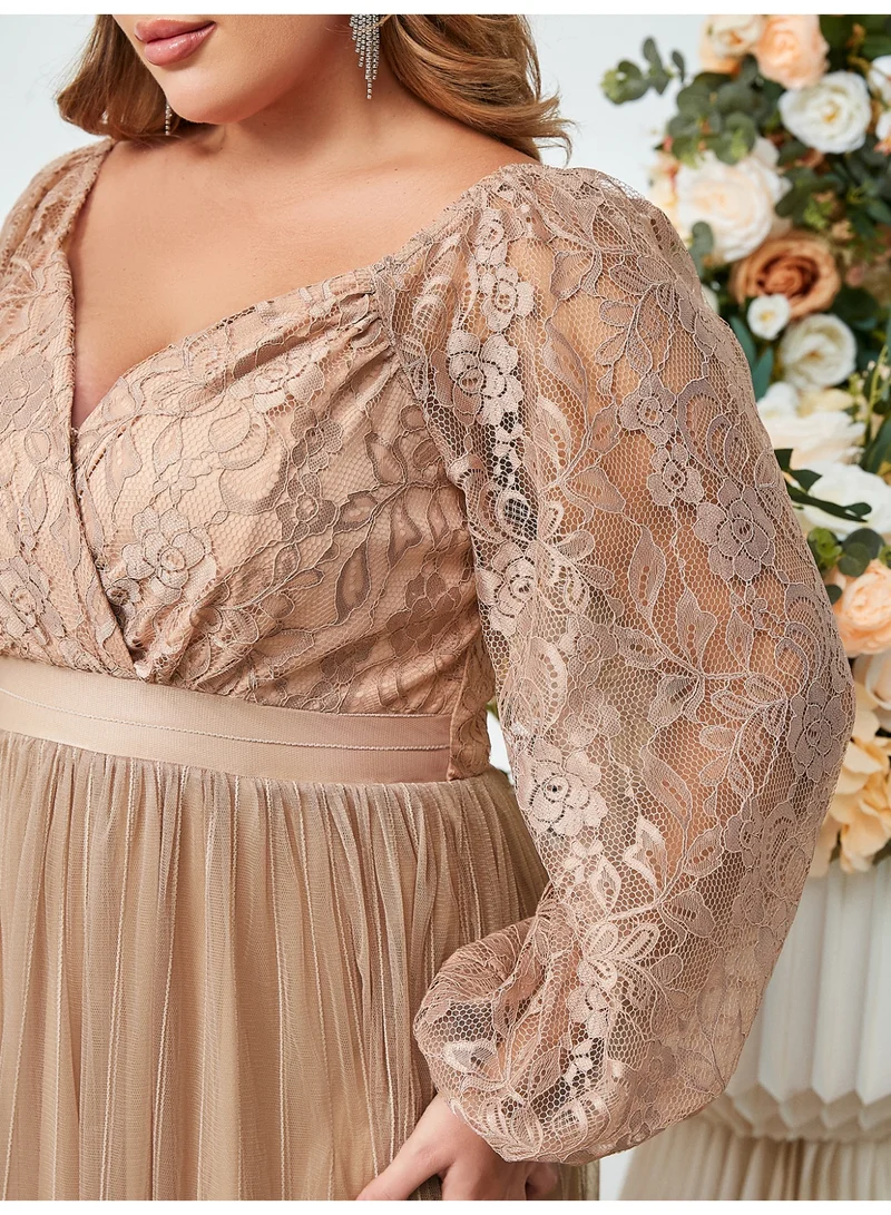 SIMPLEE Oversized women's dress suitable for curvy women's flowing skirt