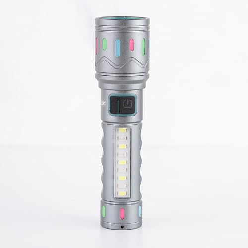 MZ M036C (Rechargeable LED Metal Torch) Zoomable with 5 Modes Flashlight, Super Bright 80W LED Light with 1200mAh Battery - Image 1