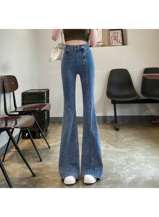 TonLion summer Thin Breathable Skin-friendly Korean-style Youthful Pants Elegant Office Wear Slim Flared Trousers - Image 4