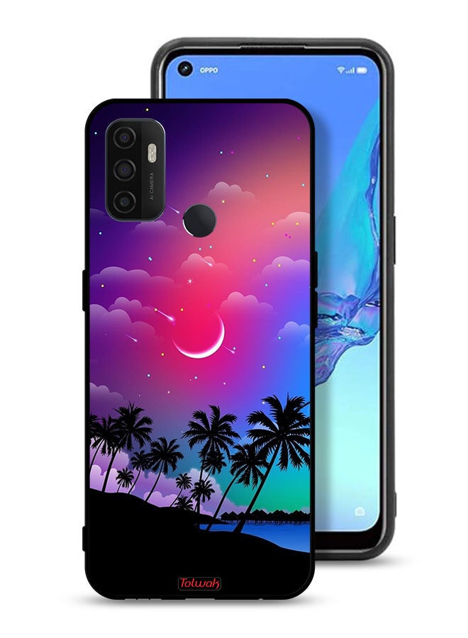 Tolwak Oppo A32 Protective Case Cover Moon In Night Art - Image 1