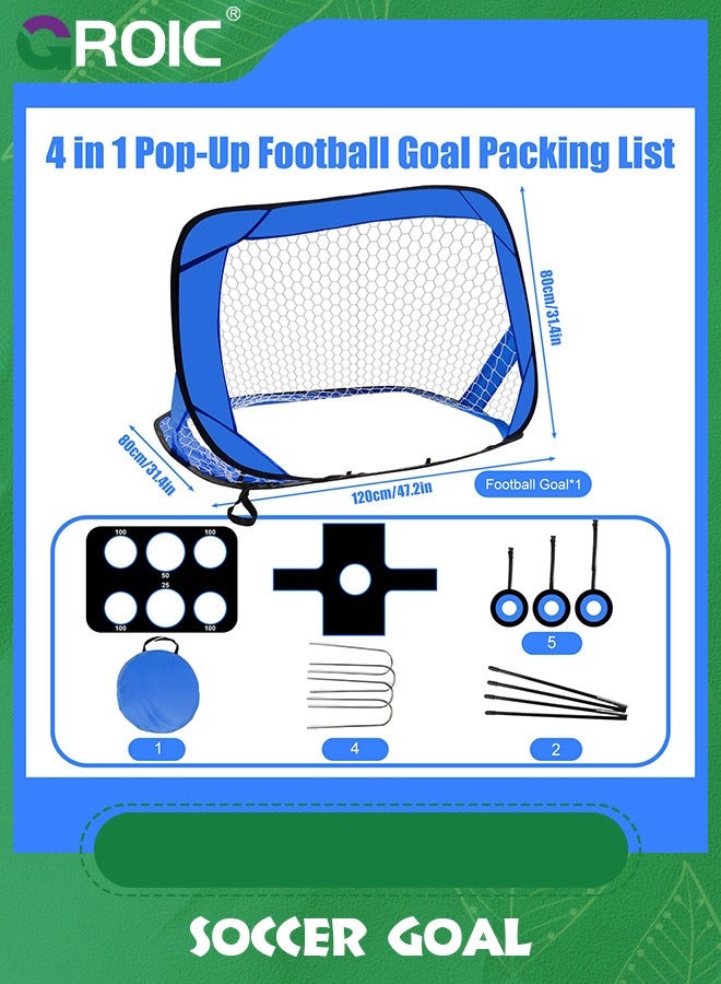 GROIC Soccer Goal for Backyar,Portable Kids Training Soccer Net with Carry Bag, Multifuction Bright Color Pop Up Toddler Soccer Goal, Outdoor Practice Soccer Net,Kids Outdoor Game Toys - Image 2