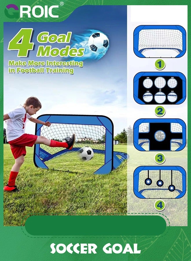 GROIC Soccer Goal for Backyar,Portable Kids Training Soccer Net with Carry Bag, Multifuction Bright Color Pop Up Toddler Soccer Goal, Outdoor Practice Soccer Net,Kids Outdoor Game Toys - Image 3