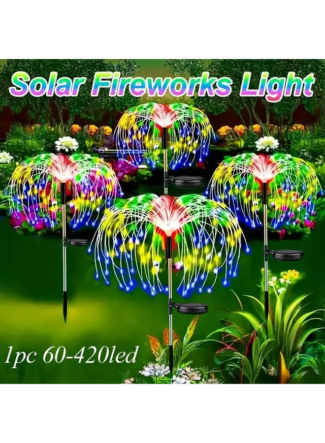 فاشوي 420 مصباح ليد يعمل بالطاقة الشمسية، أضواء الألعاب النارية، حساس حركة، 8 أوضاع، سلسلة متعددة الألوان - Image 3