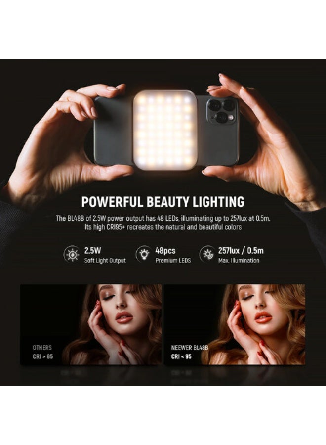 نيوير BASICS BL48B Rechargeable Magnetic Selfie Light For MagSafe - Image 5