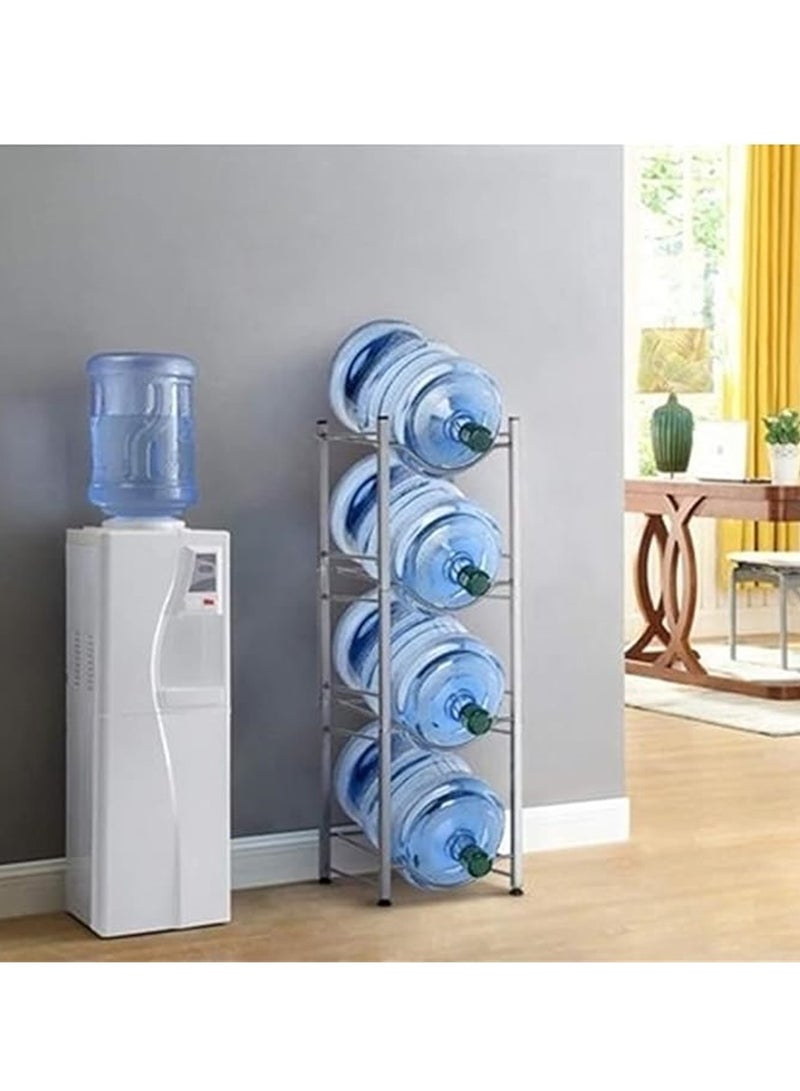 4-Tier Water Bottle Holder,5 Gallon Shelf, Heavy Duty Water Bottle Stand Storage for Kitchen, Home and Office  - Image 2