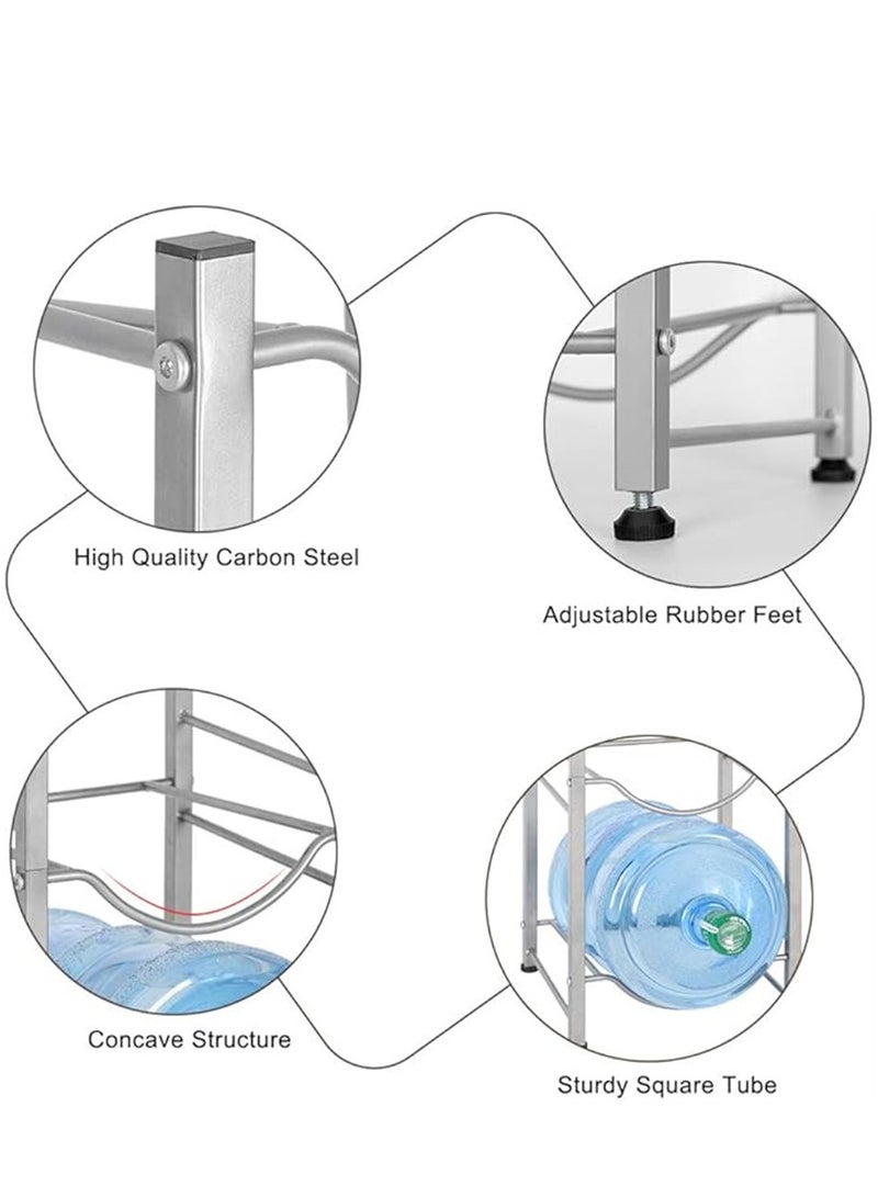 4-Tier Water Bottle Holder,5 Gallon Shelf, Heavy Duty Water Bottle Stand Storage for Kitchen, Home and Office  - Image 5