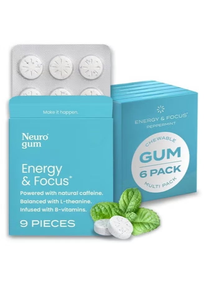 Energy Peppermint Tablets – Sugar-Free with Caffeine, L-Theanine, Vitamin B12 - 54 Pieces - Image 1