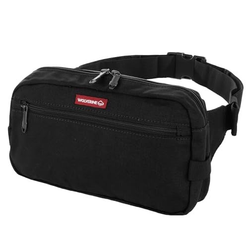 WOLVERINE Guardian Cotton Waist Pack Compact Design Multiple Compartments and Loops for Gear Onyx One Size - Image 1