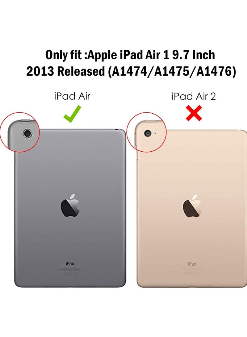 Procases ProCase Smart Case for iPad Air 1st Edition, Ultra Slim Lightweight Stand Protective Case Shell with Translucent Frosted Back Cover for Apple iPad Air 2013 Model (A1474 A1475 A1476) -Metallic - Image 2