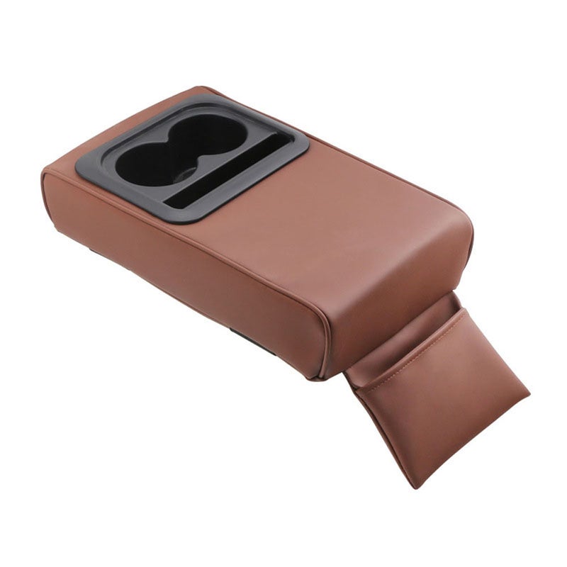Car Armrest Cushion Heightened Elbow Support Memory Foam Center Console Armrest Pillow with Rear Seat Cup Holder Storage Pocket - Image 1