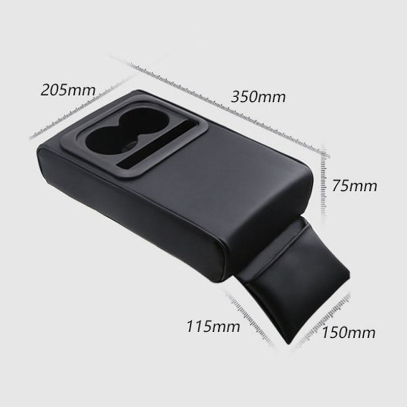 Car Armrest Cushion Heightened Elbow Support Memory Foam Center Console Armrest Pillow with Rear Seat Cup Holder Storage Pocket - Image 2