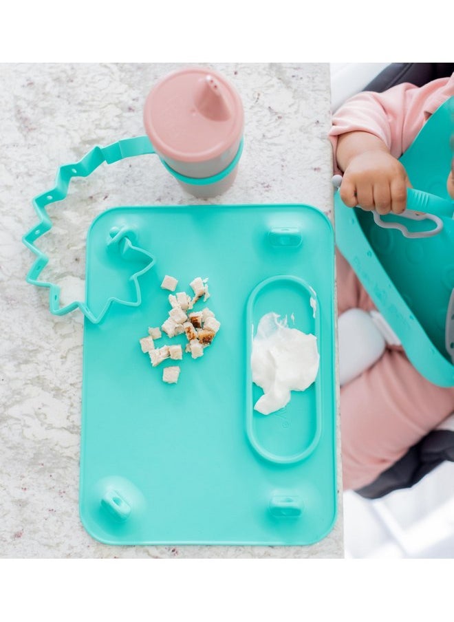 طفل مشغول حزام زجاجة الرضاعة BUSY BABY - حزام كوب الشرب - يحافظ على الزجاجات وأكواب الشرب بعيدًا عن الأرض - سيليكون صالح للطعام - آمن للغسل في غسالة الأطباق (وردي)  - Image 5