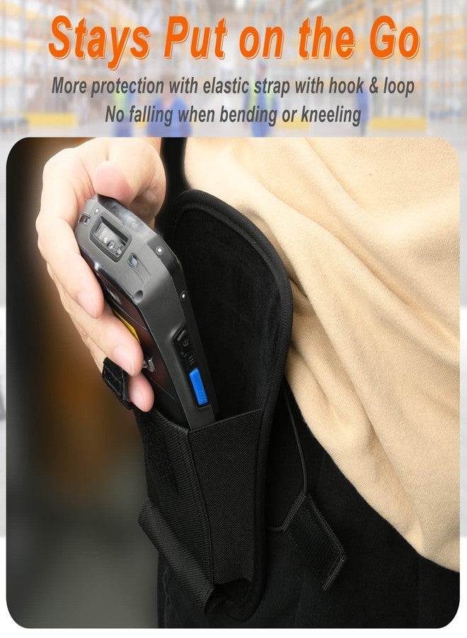 Homakover Large Scanner Holster, Rugged Vertical Carrying Case Pouch for Zebra TC75x, TC75, TC70x, TC70, TC72, TC77, M60, MC65, MC67 Mobile Computer Handheld Barcode Scanner Holder with Metal Belt Clip (Black) - Image 5