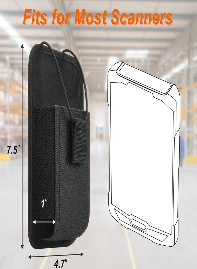Homakover Large Scanner Holster, Rugged Vertical Carrying Case Pouch for Zebra TC75x, TC75, TC70x, TC70, TC72, TC77, M60, MC65, MC67 Mobile Computer Handheld Barcode Scanner Holder with Metal Belt Clip (Black) - Image 2