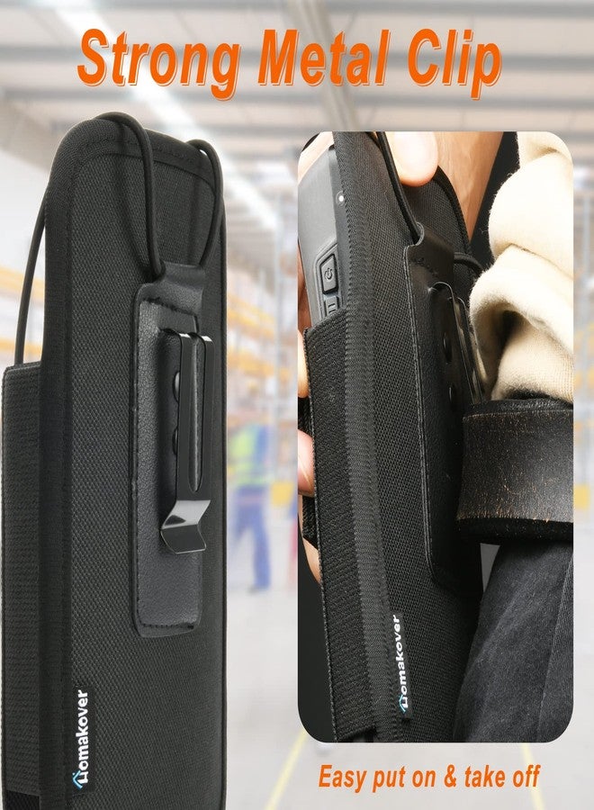 Homakover Large Scanner Holster, Rugged Vertical Carrying Case Pouch for Zebra TC75x, TC75, TC70x, TC70, TC72, TC77, M60, MC65, MC67 Mobile Computer Handheld Barcode Scanner Holder with Metal Belt Clip (Black) - Image 4