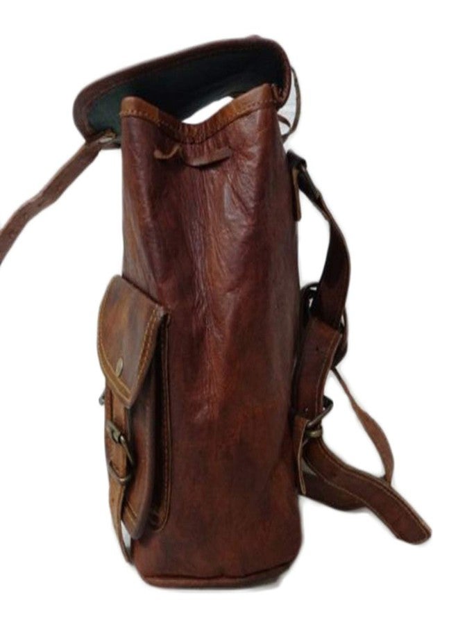 Madosh Genuine Leather Backpack for Men & Women Small Hiking Rucksack, College Travel Bag, Daypack - Image 4