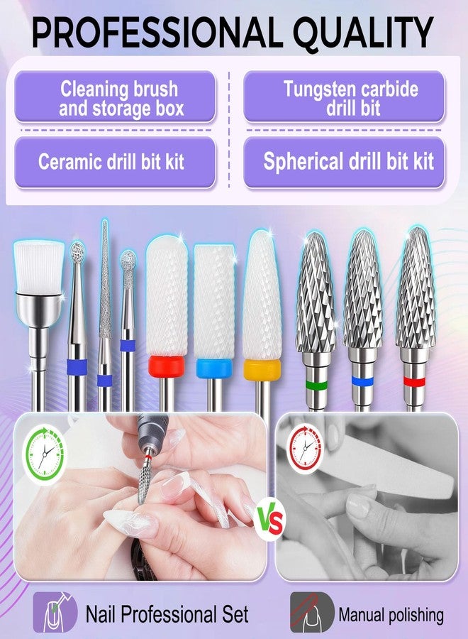 Fantexy 10 Pieces Ceramic Nail Drill Bits, 3/32 Inch - Image 5