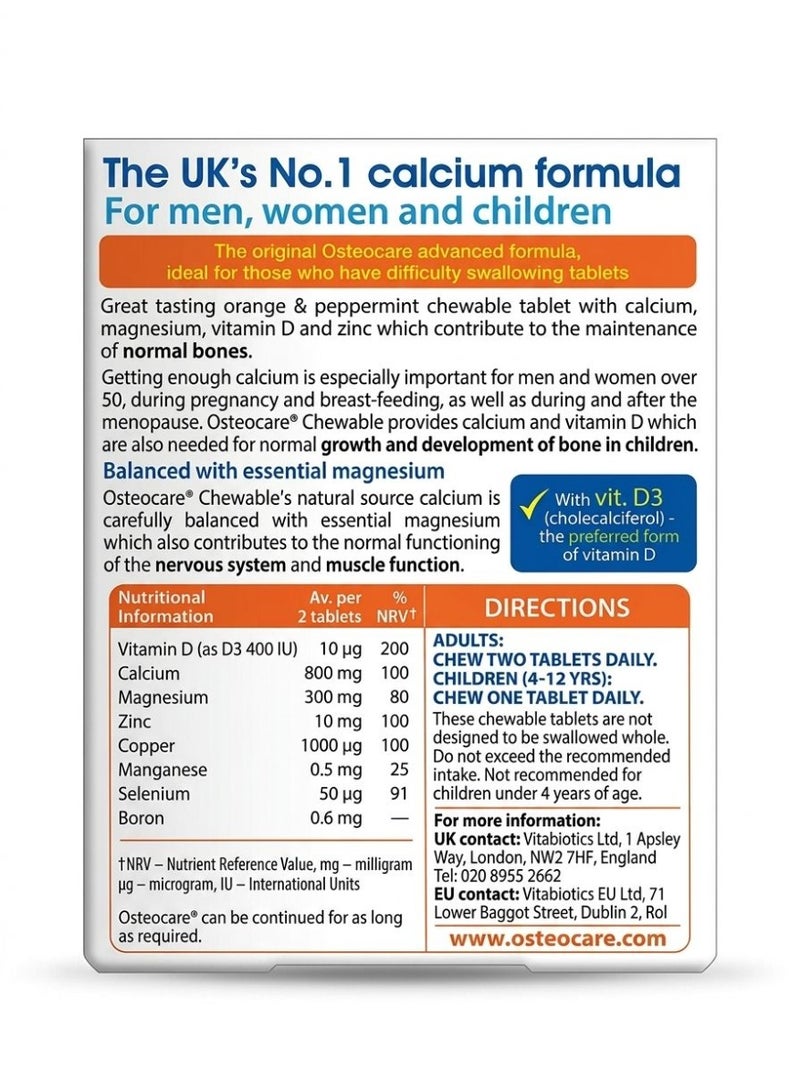 Osteocare Chewable – 30 Chewable Tablets - Image 2