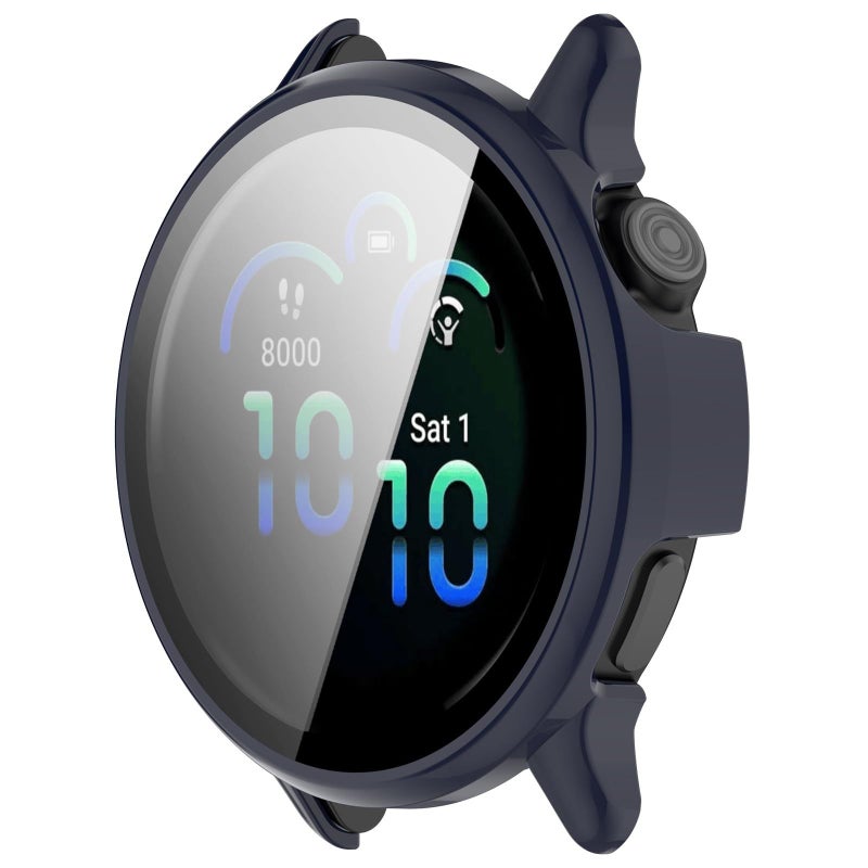 Protective Sleeve For Smartwatch Blue Scratch Resistant PC Tempered Glass Watch Shell - Image 5