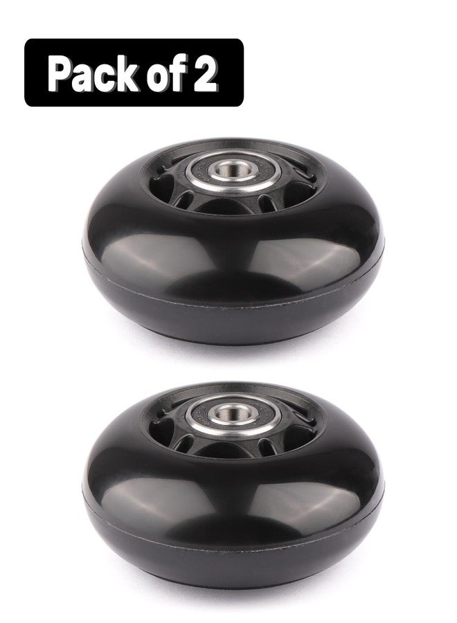 WHEELGOO 2-Pack PU Luggage Suitcase Replacement Wheels Repair Kit w/ABEC-7 Bearings and 6mm Axles for Trolley Carry-on Roller Travel Bag (70 * 24mm) - Image 5