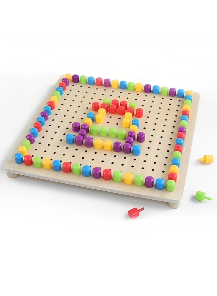 Wooden Gear Jigsaw Puzzle for Toddlers, Educational Peg Board Toy with Rotating Gears, Bright Colors and Cute Shapes, Montessori Inspired Learning Toy for Motor and Sensory Skills Develop, Ideal Gift  - Image 4