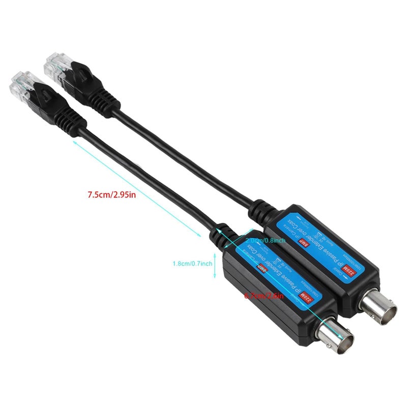 IP Network Coaxial Transmitter And Receiver 1 Pair 10 100Mbps 1CH Passive For NVR Surveillance - Image 3