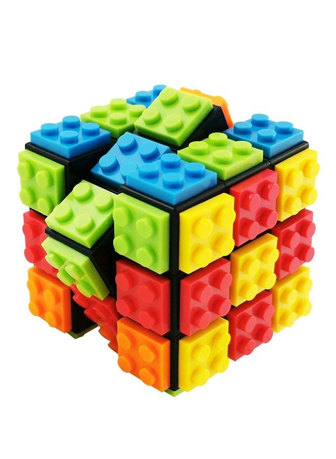 انت سرعة ماجيك كيوب 3x3 ، لغز الدماغ دعابة ماجيك كيوب مع قاعدة مكعب الطوب ، دعابة اللغز والطوب اللعب للأطفال الكبار الأولاد البنات هدية متوافقة مع ليغو - Image 1