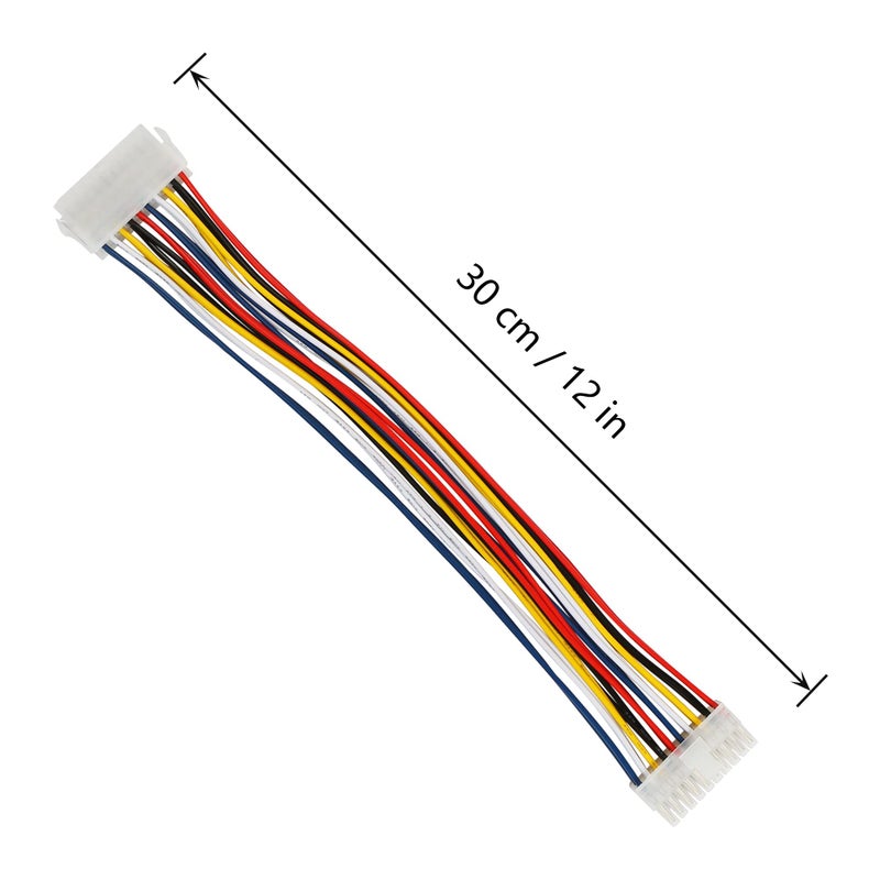 CERRXIAN 30cm ATX 20 Pin Male to 20 Pin Female Power Supply Extension Cable for Computer PC - Image 5