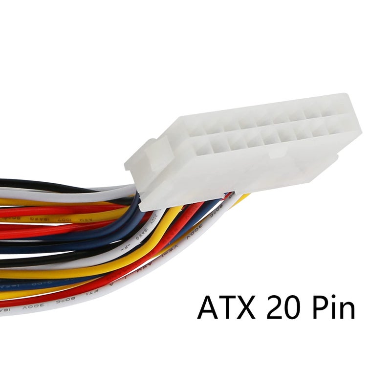 CERRXIAN 30cm ATX 20 Pin Male to 20 Pin Female Power Supply Extension Cable for Computer PC - Image 2