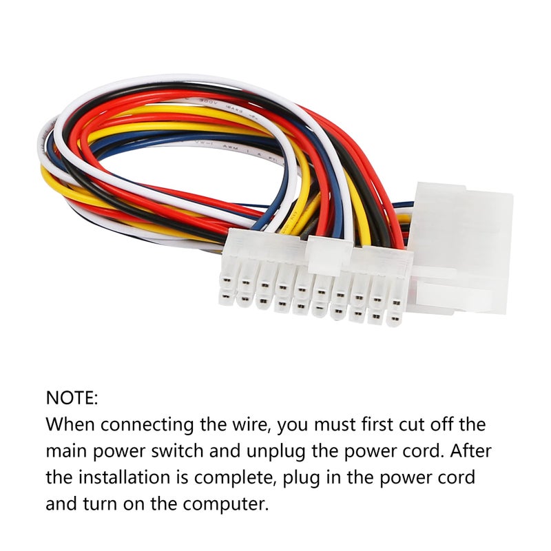 CERRXIAN 30cm ATX 20 Pin Male to 20 Pin Female Power Supply Extension Cable for Computer PC - Image 4