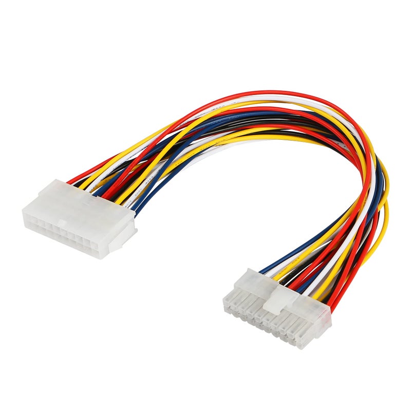 CERRXIAN 30cm ATX 20 Pin Male to 20 Pin Female Power Supply Extension Cable for Computer PC - Image 1