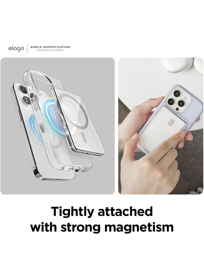 Elago Clear Magnetic 2 Card Slot Holder Compatible with MagSafe compatible cases and iPhone 16/15/14/13/12 Series Wallet - Black - Image 3