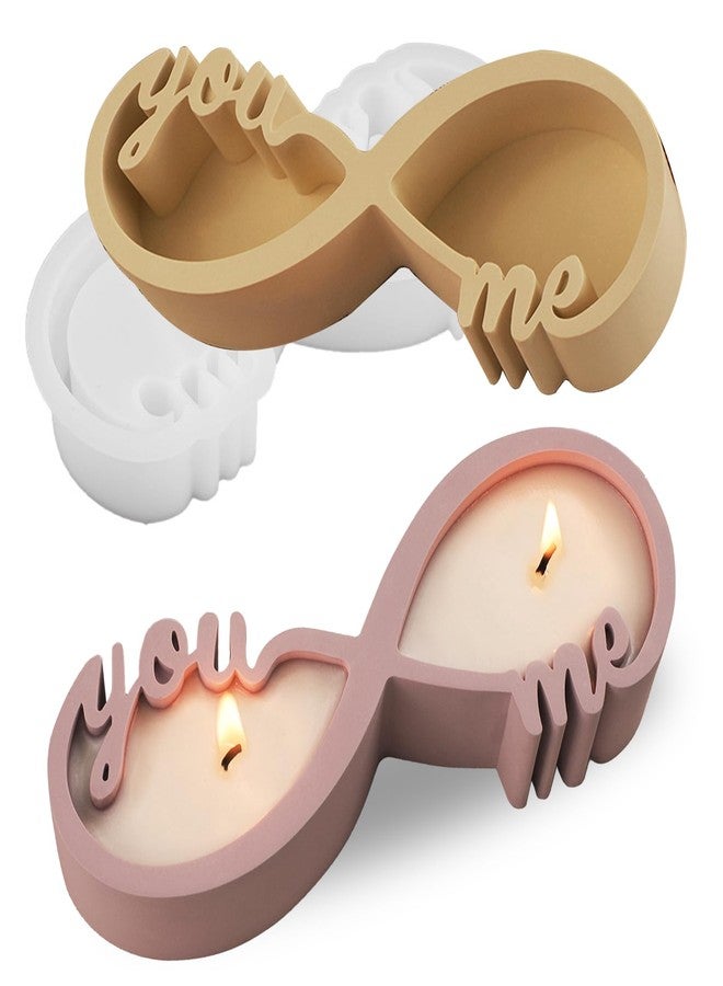 Japleed Love Candle Holder Silicone Molds, Couple Container Resin Concrete Molds, Epoxy Resin Casting Plaster Storage Jar Box Molds for Jewelry Holder Succulent Pot Valentine Decor - Image 1