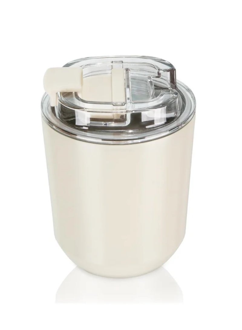 Stainless Insulated Tumblers with Lid, Vacuum Insulated Travel Mug Water Coffee Cup, Leak Proof Reusable Double Walled Coffee Tumbler for Iced and Hot Drinks (250ml, White) - Image 1