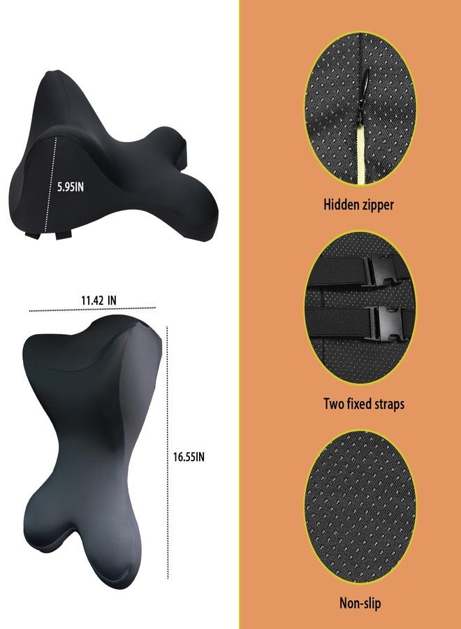 Newsty Car Neck Pillow for Driving Seat Car headrest Pillow/Gaming Chair Pillow Upgraded with Adjustable Double Strap Breathable, Ergonomic Design Neck Support Pillow for auto, Office Chair, Gaming Chair - Image 4