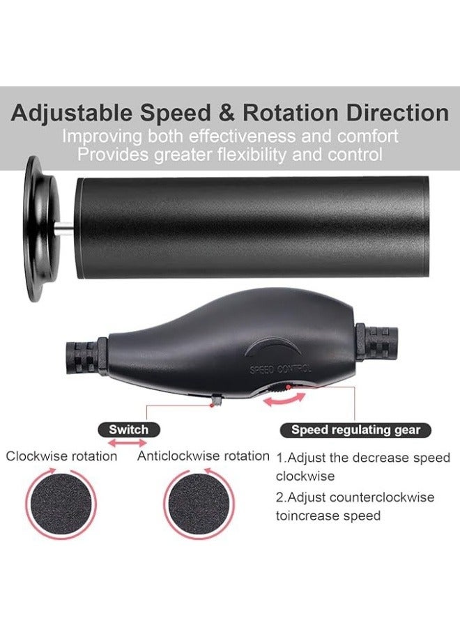 NIBEMINENT Electric Foot File - Callus Remover for Feet,Adjustable Speed Foot File with 60 Pcs Sandpaper Discs,Professional Pedicure Tool for Dead Skin and Calluses - Matte Black  - Image 2