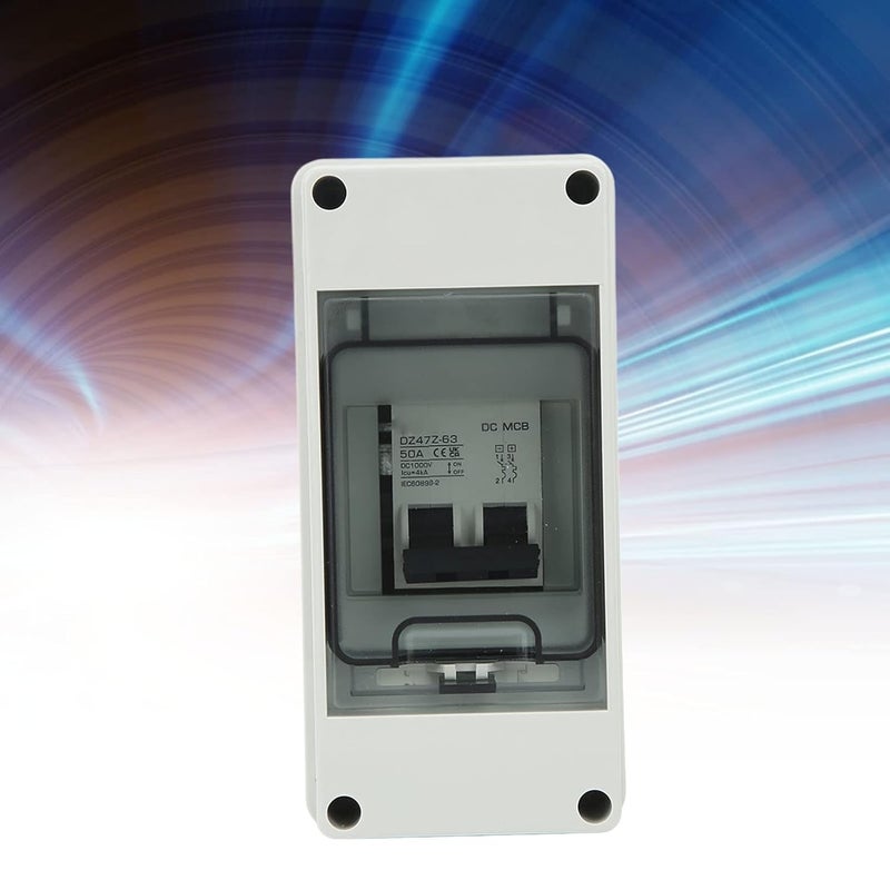 klarako DC Miniature Circuit Breaker, Current Isolator, 2P 50A 1000V Disconnecting Switch, Overload Protection Air Switch, IP65 Waterproof, for Solar PV System - Image 5