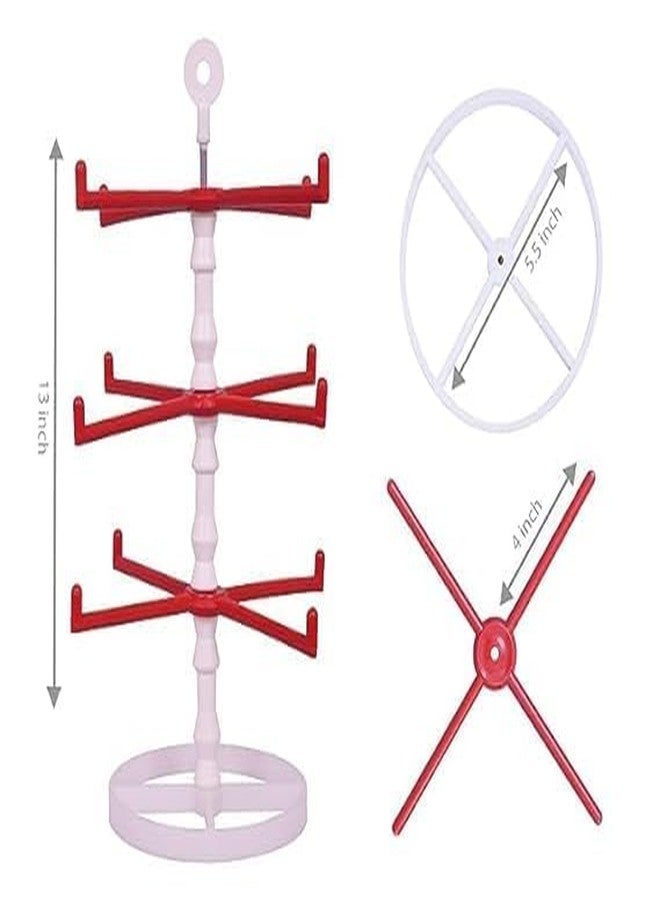 Ewings 12 Branches Rotating Bangle Organizer Stand | Tree Shaped Plastic Bangle Holder for Dressing Table | Lightweight & Modern (1 Piece) - Image 4