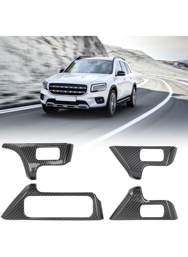 GGOOT Window Switch Cover Trim Fit for Benz B Class GLB X247 2020+, 4Pcs Carbon Fiber Style Window Lift Switch Frame Sticker Cover Trim Replacement - Image 4
