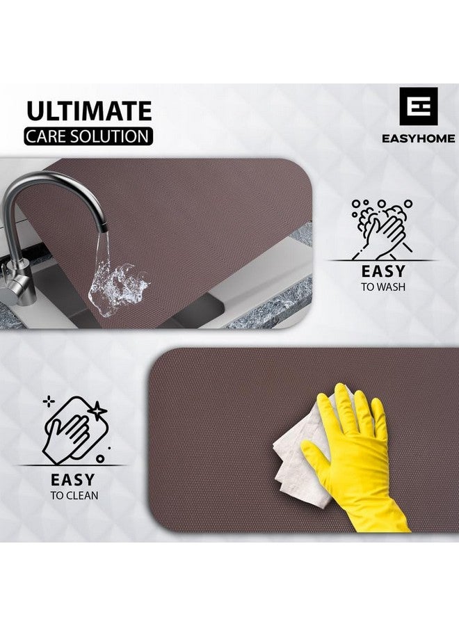 Easy Home EASYHOME Multipurpose EVA Anti-Slip Mat (45cm x 3 Meter, Brown) - Waterproof, Washable Shelf Liner Roll Sheet for Kitchen, Bathroom, Drawers, Cabinets, Fridge & Table Mat - Image 4