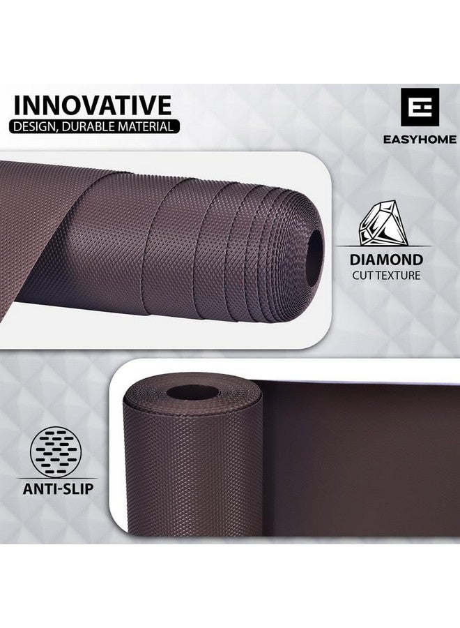 Easy Home EASYHOME Multipurpose EVA Anti-Slip Mat (45cm x 3 Meter, Brown) - Waterproof, Washable Shelf Liner Roll Sheet for Kitchen, Bathroom, Drawers, Cabinets, Fridge & Table Mat - Image 2