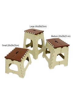MAXQON Folding Stool Large Size (45x28x23cm) Magic Folding Chair  - Image 2